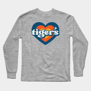 Vintage Tigers School Spirit // High School Football Mascot // Go Tigers Retro Long Sleeve T-Shirt